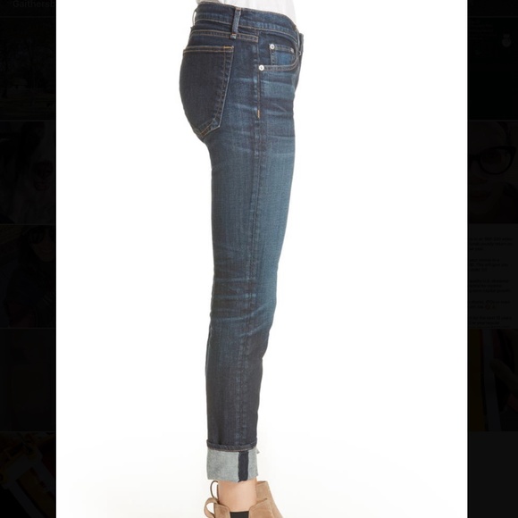 NWT Rag & Bone Dre Ultraslim Boyfriend Cuffed Jeans Size 27 - Picture 4 of 8